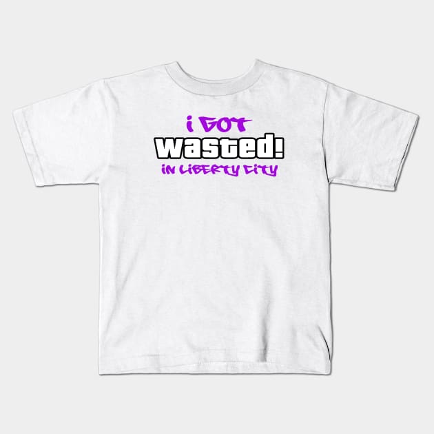 Wasted in Liberty City Kids T-Shirt by PopCultureShirts